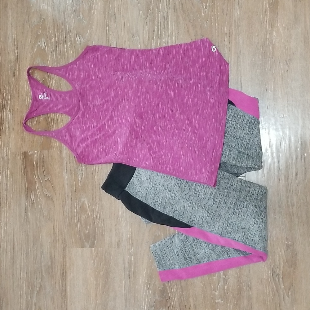 (S) GAP Breathe Racerback Colorblock Heathered Activewear Bundle Warehouse One